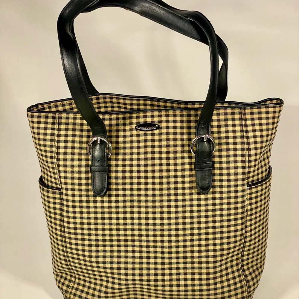 Checkered Black and Tan Women's Bag